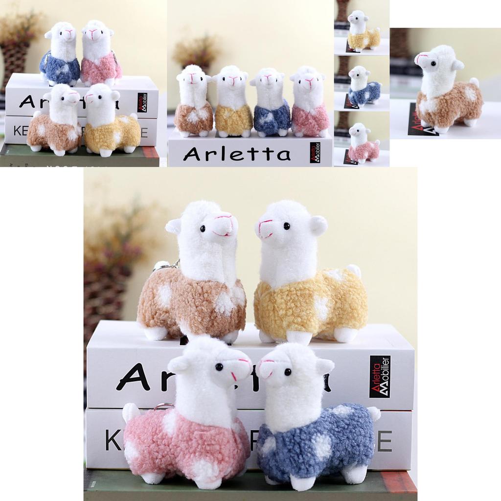Милый маленький плюшевый брелок-альпака, очаровательный 12-сантиметровый брелок для сумки в виде мягкой игрушки