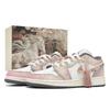 Air Jordan 1 Винтажные Баскетбольные Кроссовки Женские Низкие Пастельно-Розовые 553560-044(Team24-S-BOX)