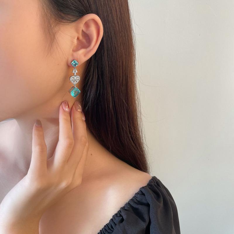 Gica Gem из стерлингового серебра 925 пробы в форме подушки 10*10 элегантные роскошные серьги-капли для женщин изысканные лаконичные шикарные ювелирные изделия высокого качества подарок на День святого Валентина