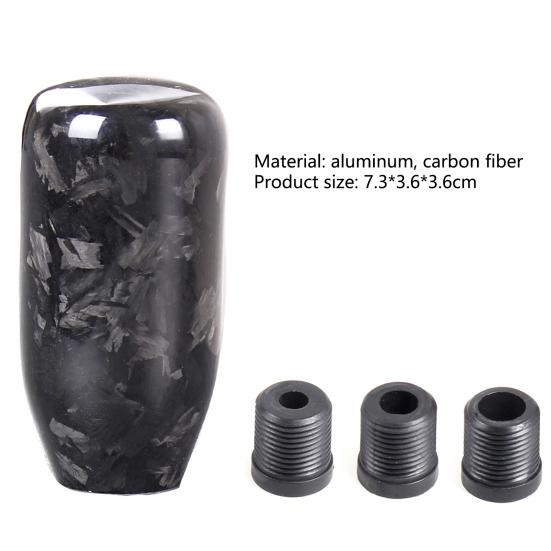 Ручка переключения передач Неровный рисунок ковки Легко держать в руке Эллиптическая шаровая шестерня из углеродного волокна