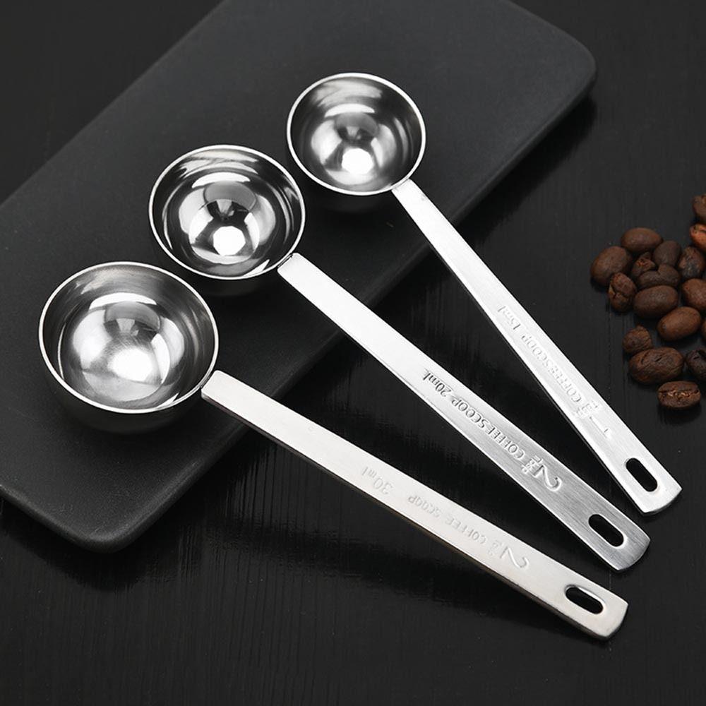 Thicken 5/10/15/20/30ML Stainless Steel Powder Spoon Measuring Spoon Tablespoon Coffee Scoop