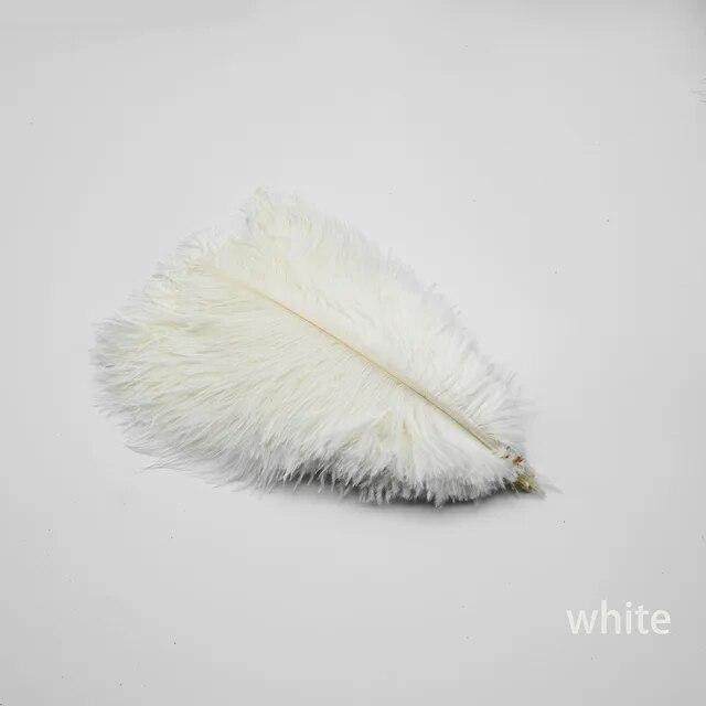 20 шт./лот, натуральные белые страусиные перья, аксессуары ручной работы, свадебные украшения для дома, Марди Гра, красочные плюмы, деко