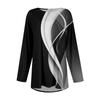 Women's Fashion Large Size Round Neck Long Sleeve Casual Print Loose Pullover Top