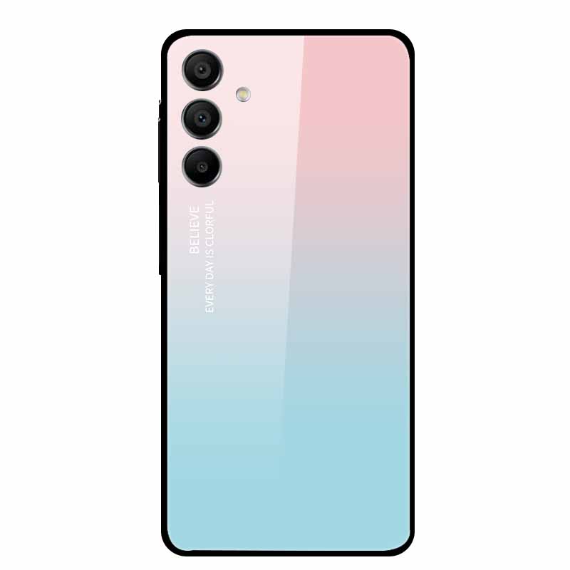 Для Samsung A05 A05s A15 4G 5G Закаленное Стекло Чехол Задняя Жесткая Крышка для Samsung Galaxy A55 A25 Цветы Фрукты Funda Кошки Coque