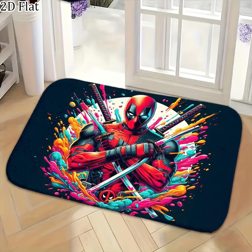1 шт. Фланелевый коврик Marvel Superheroes, Коврик для ванной комнаты, Различные размеры, Многофункциональный, для ежедневного использования, Подходит для ванной комнаты, Прихожей, Прачечной