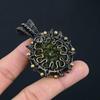 Moldavite Gemstone Handmade Copper Wire Wrap Jewelry Gorgeous Pendant For Wedding Gift