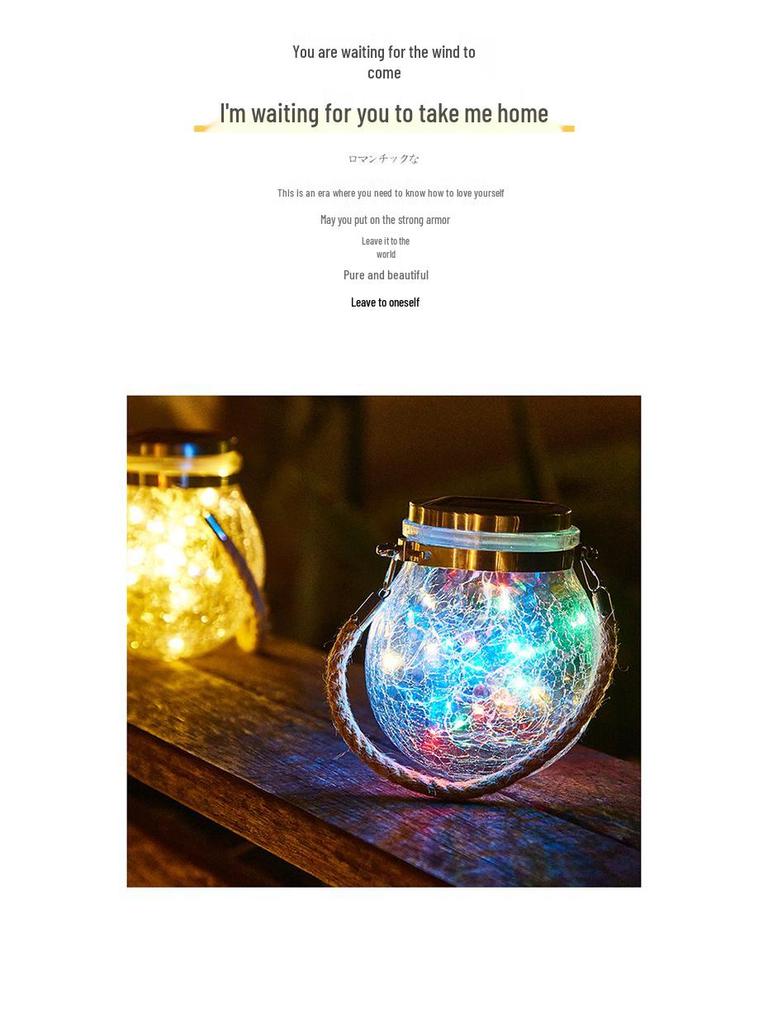Solar-Powered Outdoor Garden Hanging Light - Glass Mason Jar Christmas Decoration