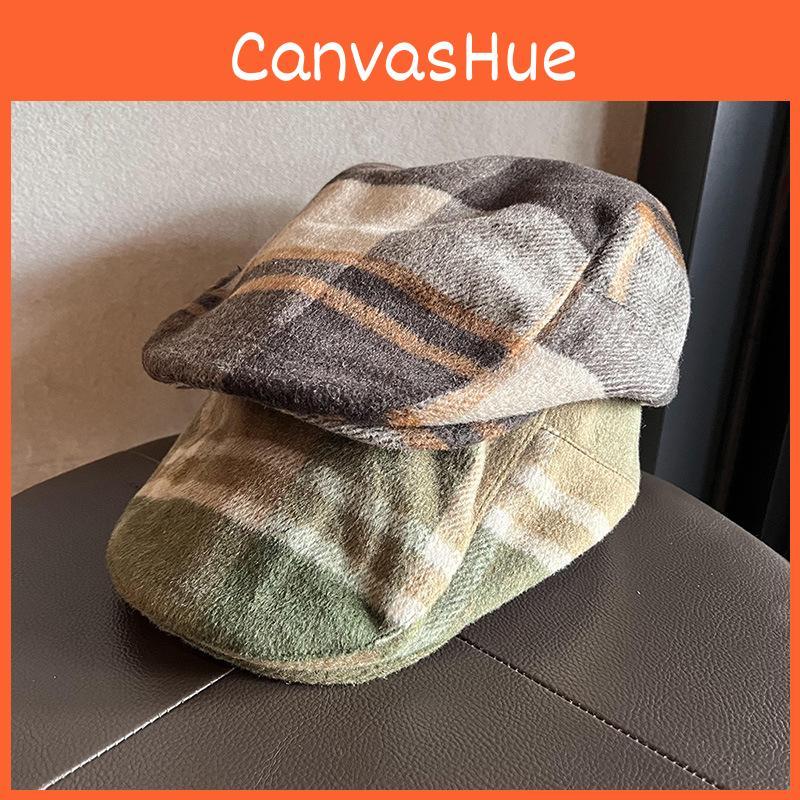 Осенне-зимняя плюшевая кепка-ньюсбой из смесовой ткани с коротким козырьком и теплотой для повседневной носки для мужчин и женщин