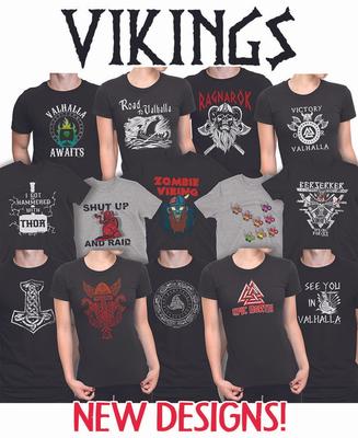Футболка унисекс с изображением викингов, скандинавских мореплавателей, Вальхаллы, викингов, лодки и скандинавских мотивов.