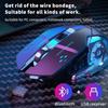 2.4G Bluetooth беспроводная перезаряжаемая мышь с RGB-подсветкой, механическая мышь для киберспорта, бесшумные офисные мыши для компьютера, ноутбука, планшета, ПК, игровая мышь для геймера