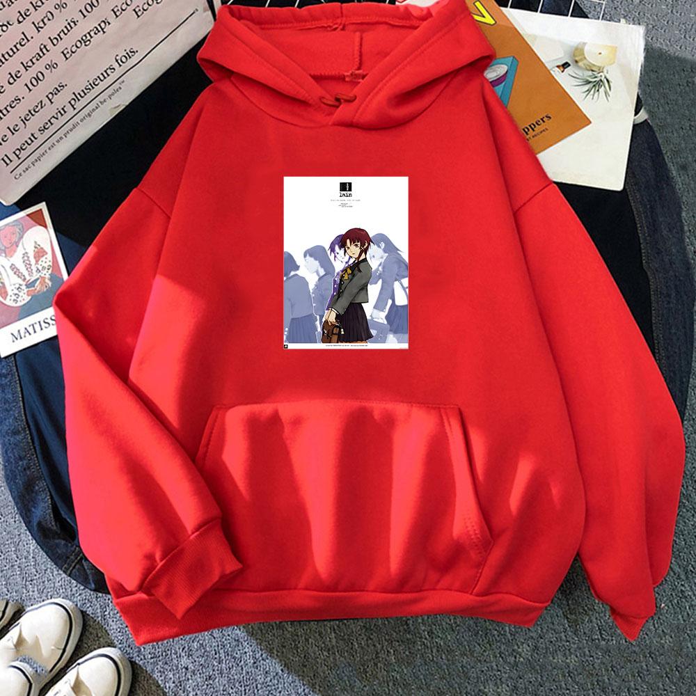 Lain Serial Experiments японская аниме-печатная толстовка с капюшоном мультяшный принт ретро-толстовка поп-милая одежда пуловеры