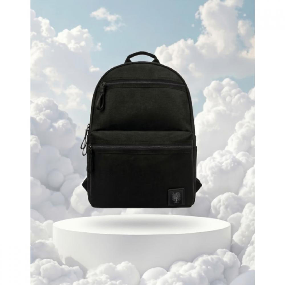 Daks Black Nylon Backpack Logo Patch Dbba6f100bk