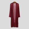 Sleeve See Men Incerun Long Through Open Front Casual Long Cardigan Mesh Sheer Coats