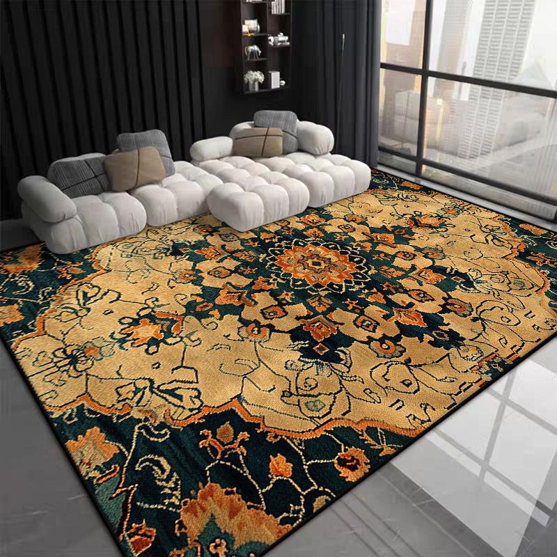 Bohemian Style Large Size Carpet Living Room Antiskid Room Decor Lounge Rug Soft Easy Clean Coffee Tables Mat Machine Washable