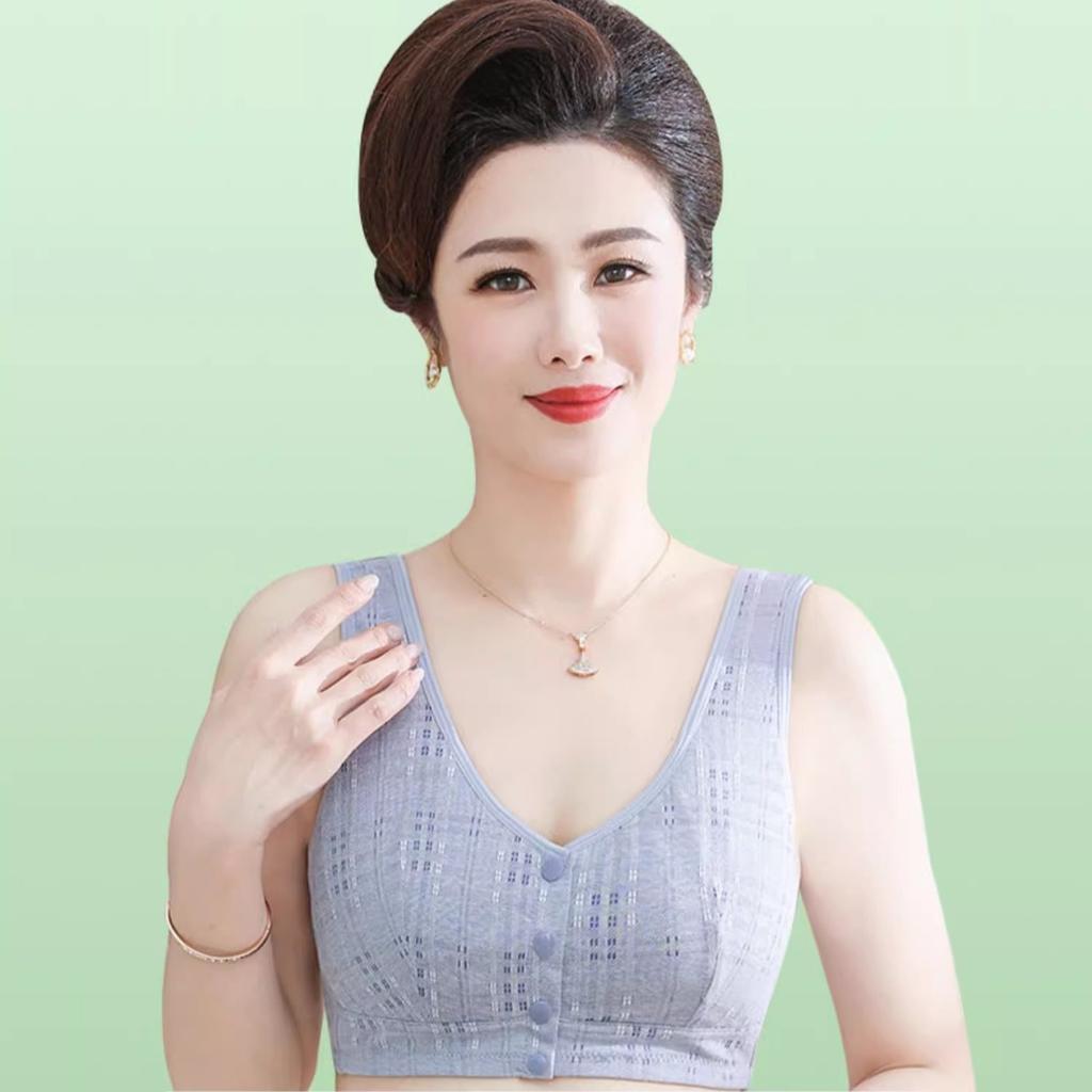 Бюстгальтер больших размеров для женщин среднего и пожилого возраста Удобный жилетный стиль Застежка спереди Дышащая хлопковая подкладка