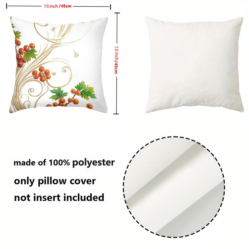 1 Pieces Vintage Winter Berry Scroll Throw Pillow Covers Pattern Cushion Cover Suitable For Sofa Bedroom Car Pillow Cover