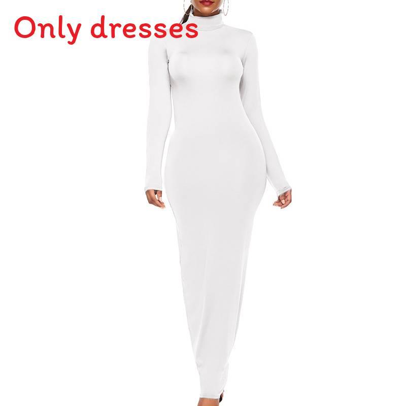 Long Sleeve Stretch Polyester Elegant Bodycon Dress For Office Women