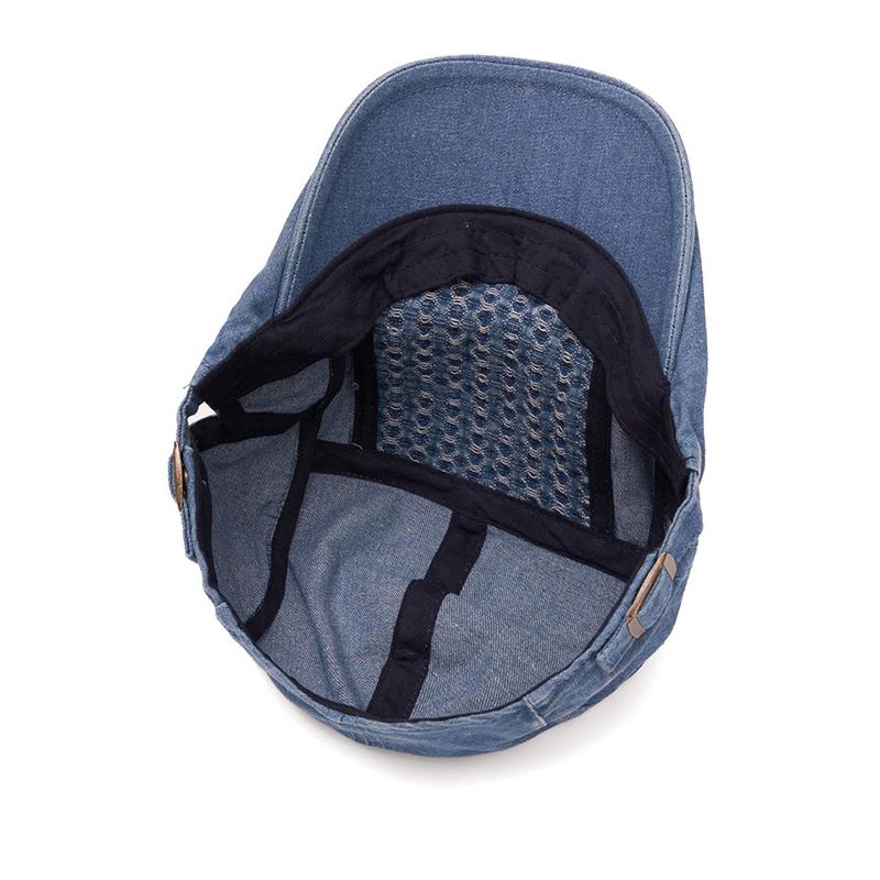 Autumn Denim Forward Cap Women's Beret Painter's Cap British Duck Tongue Men Newsboy Cap