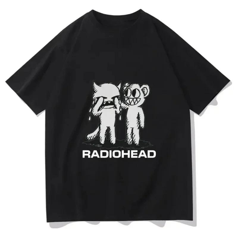 Radiohead T-Shirts Indie Anime T-Shirt Letnia Męska Koszulka Z Wysokiej Jakości Popularnej Bawełny Women's Clothing