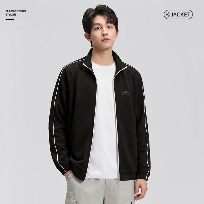 MARK FAIRWHALE American Style Stand-Collar Zip-Up Hoodie