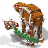 130pcs Gingerbread AT-AT Snowspeeder Addon Model Star Battle Building Blocks Diy Education Assembly Toys for Kids Christmas Gift