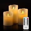 LED Candle Light with Remote Control, Auto-Off Timer, Soothing Ambience (3-Piece Set)