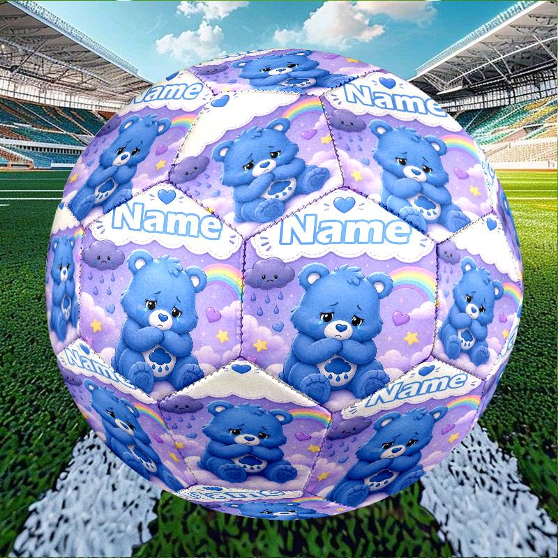 Custom Name Personalized Care Bears Print Size 5 Soccer Ball Training & Match Football, for Team, Kicking, Gift for Football