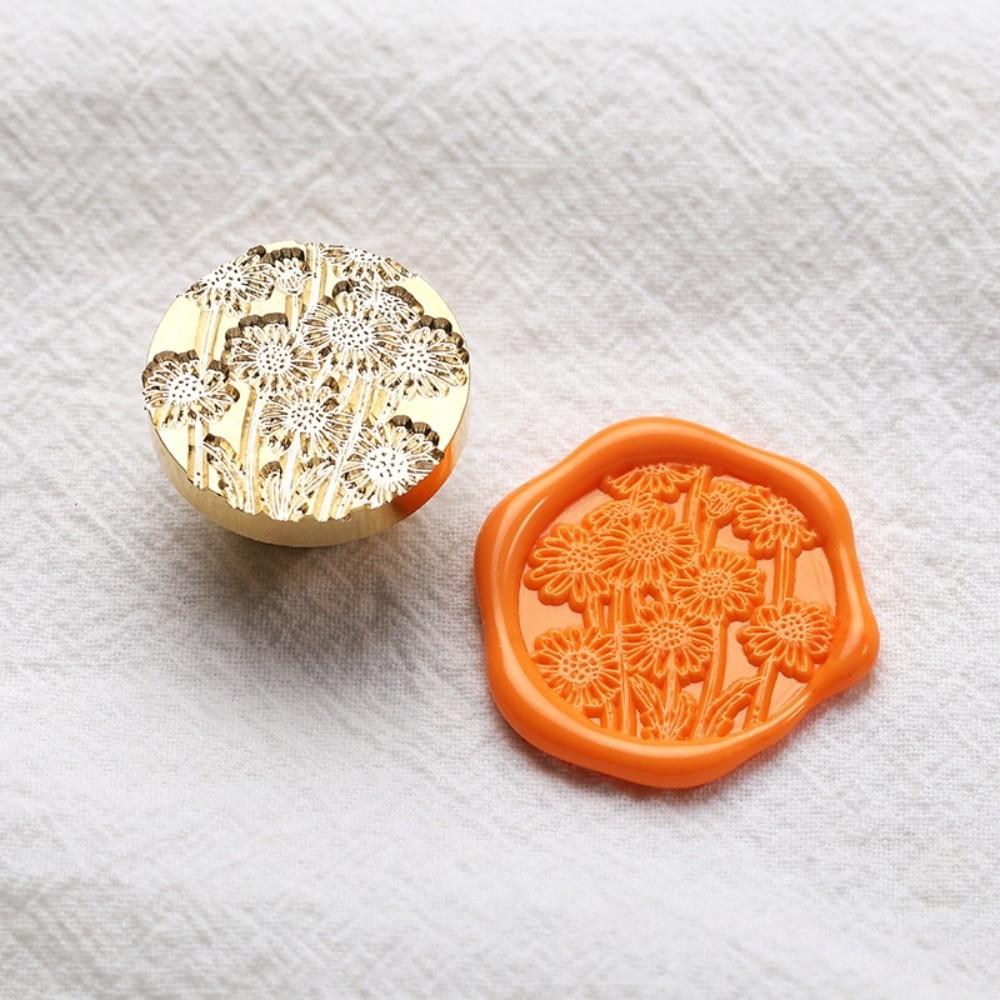 Round Wax Seal Stamp Flowers Sealing Wax Supplies Scrapbooking Sealing Wax Gift Packaging Cards
