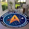 1pc Starfleet Command Emblem Round carpet, Made of Polyester,Perfect for Decorating Office Chairs, Living Rooms,Vibrant Decorative Rug