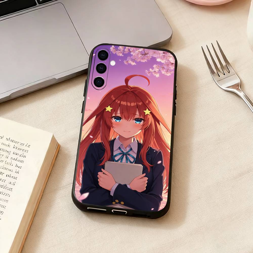 Itsuki Аниме N-Накано Чехол для телефона Черный Силиконовый Мягкий Для Samsung Galaxy A73,A72,A71,A70,A53,A52,A51