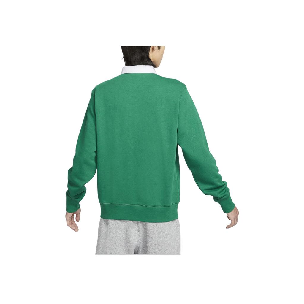 Nike Футболка-поло с длинным рукавом и принтом в виде буквы, мужская, зеленая, FN3113-365