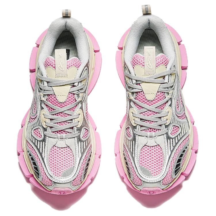 Anta Champion Series Универсальные модные нескользящие износостойкие низкие повседневные туфли женские кроссовки розовые серебристые 122438805A-3