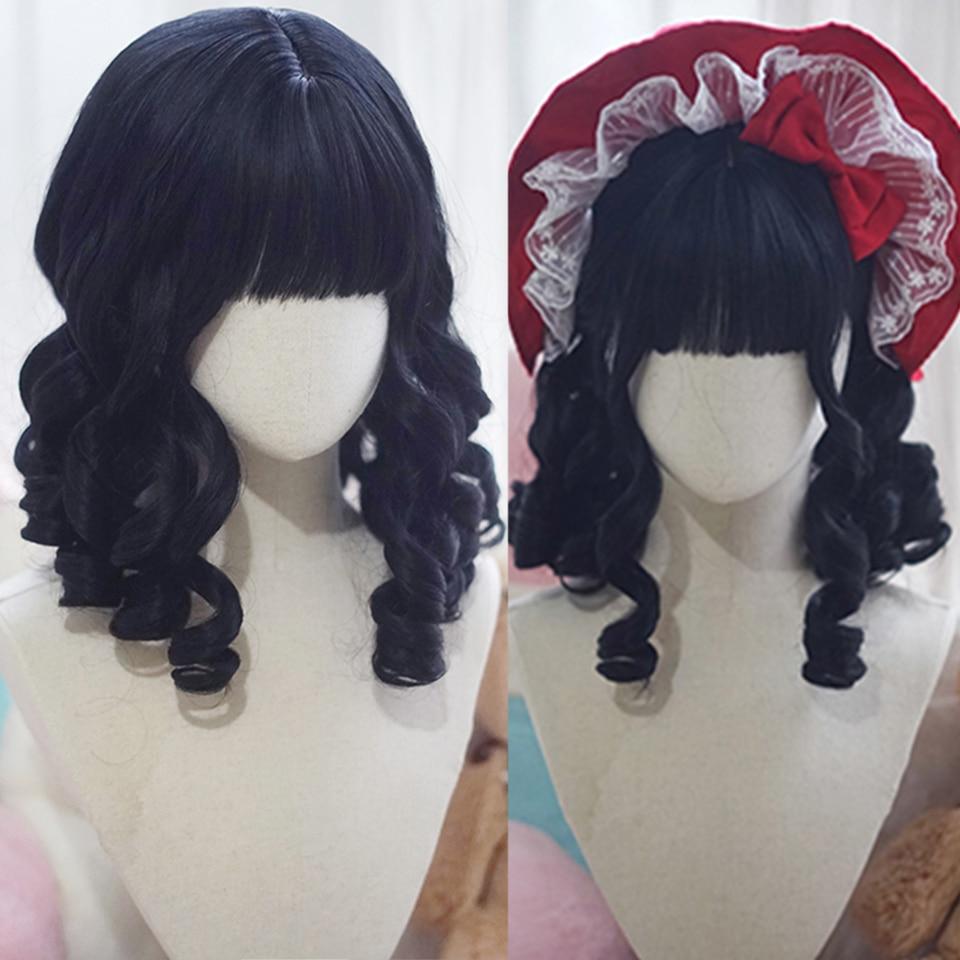 Длинный вьющийся синтетический парик с челкой по центру, темно-коричневый парик из натуральных вьющихся волос, женский парик для косплея, парик из термостойкого волокна