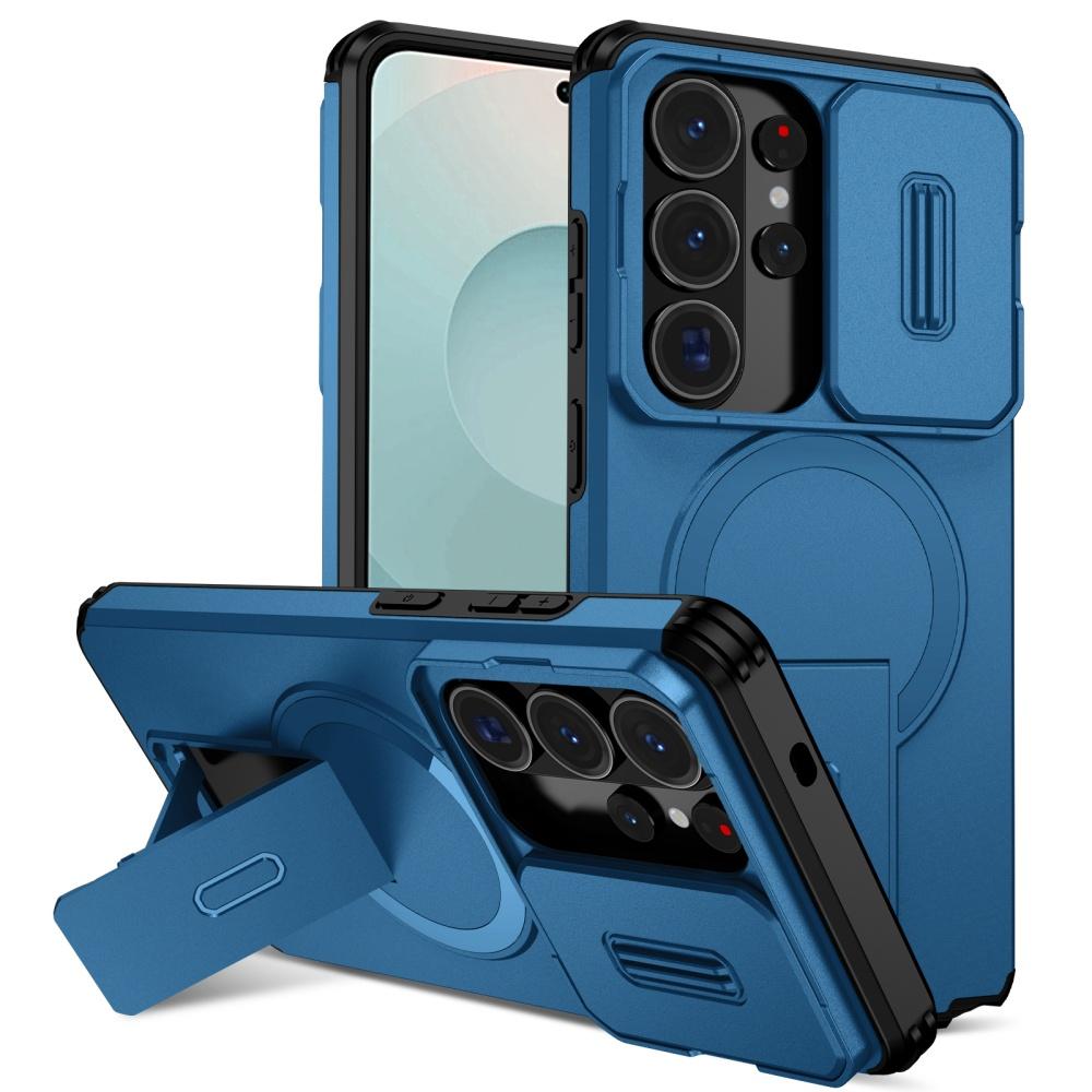 Магнитный держатель-чехол Armor для Samsung Galaxy S26 S2 Ultra S24 FE S23 Plus A A6 A16 Раздвижная крышка защиты камеры