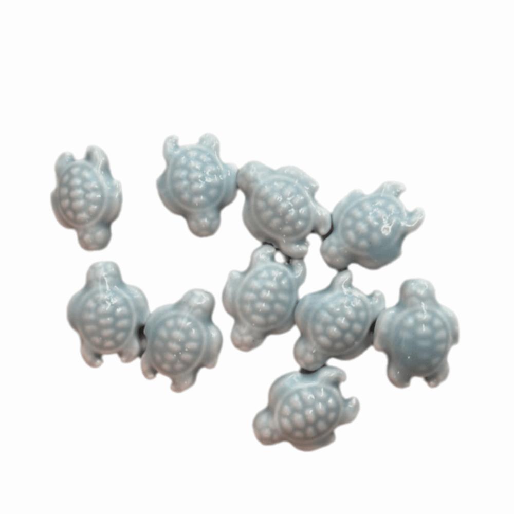 10pcs Ceramic Sea Turtle Bead Handmade Craft Jewelry Making Material Student