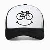 Бейсболка с принтом 'Улыбка на велосипеде' Летняя Повседневная Для Унисекс Женщин Дышащая модная сетчатая кепка с регулируемой застежкой