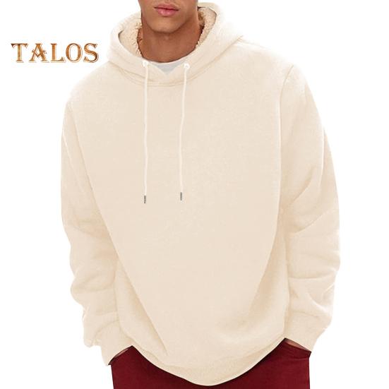 Зимняя мужская толстовка с капюшоном на бархатной подкладке, свободная, с длинными рукавами, со шнурком, большого размера, средней длины, с эластичными манжетами и подолом, повседневная толстовка для пары