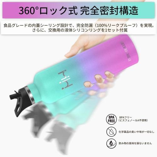 BOONSHAK Stainless Steel Bottle with Straw, 1000ml, Carbonated, 1 Liter, Insulates Cold or Hot Water, Double-Walled Design, Large Capacity, Straw, Lea