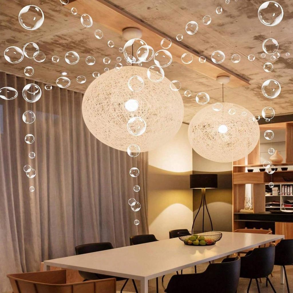 1 шт. Декор Подводный мир Украшения для вечеринки Прозрачные гирлянды из пузырей Украшение на день рождения Баннер для дня рождения Подвесной стример Пляжный баннер Подводный фон Океан