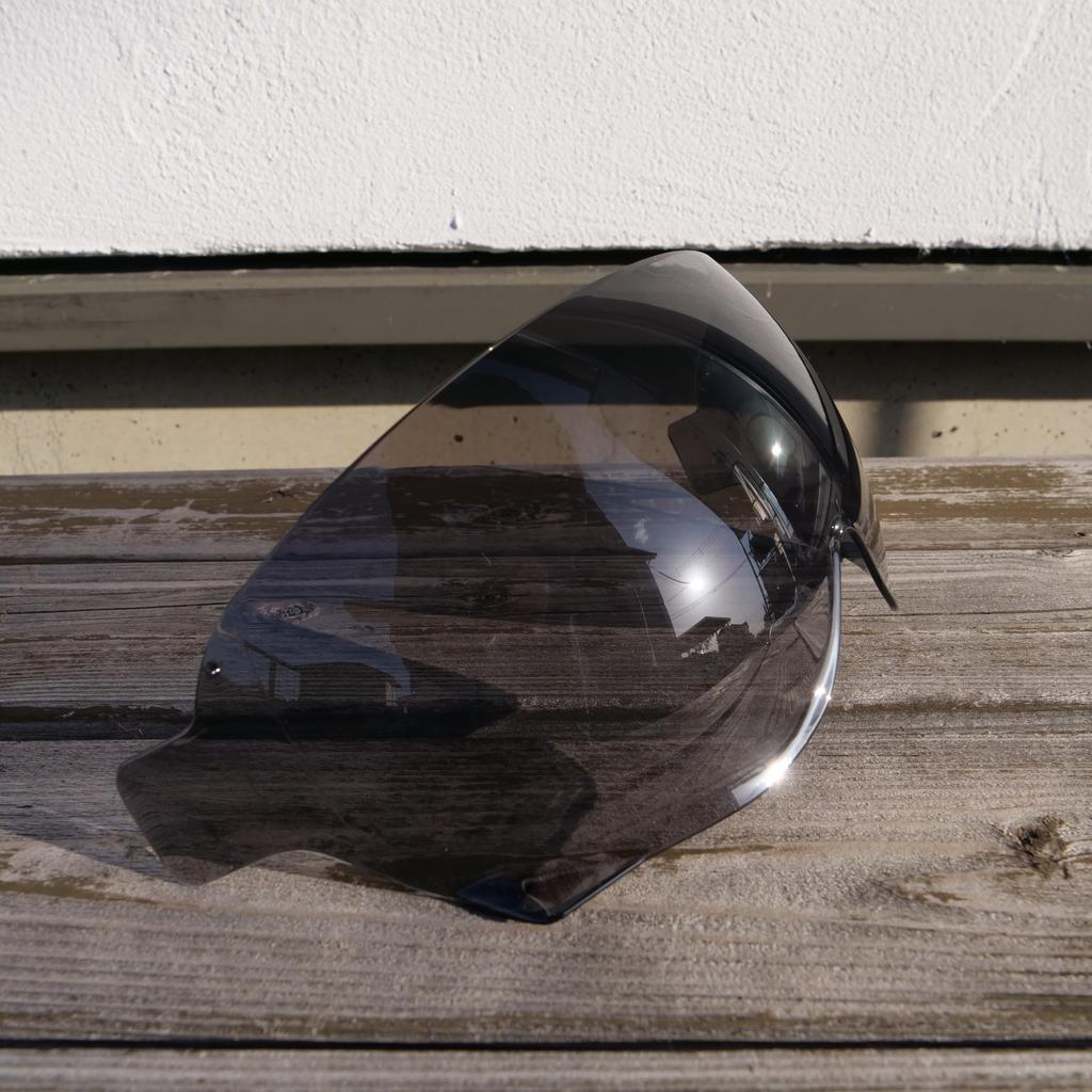 Compatible replacement shield for SHOEI Mirror UV suitable for motorcycle touring and jet helmets CJ-3 EX-ZERO/J-O helmets. shield, cut, (black).