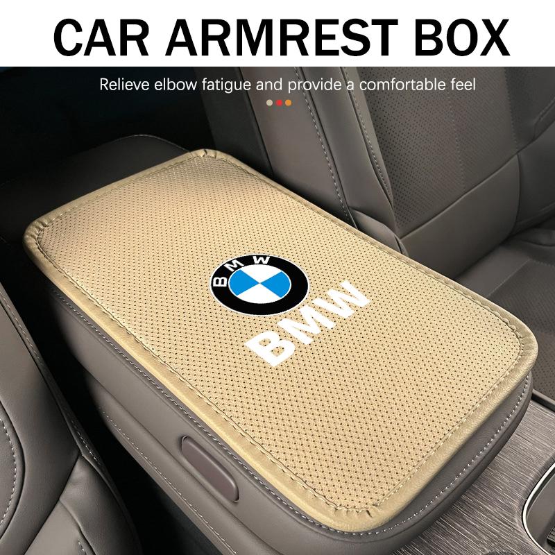 Leather Car Armrest Mat Center Console Protection Cushion Cover For BMW X3 X5 M5 M3 E46 E90 E60 F10 E39 F30 E36 G30 E87 E70 blhn58