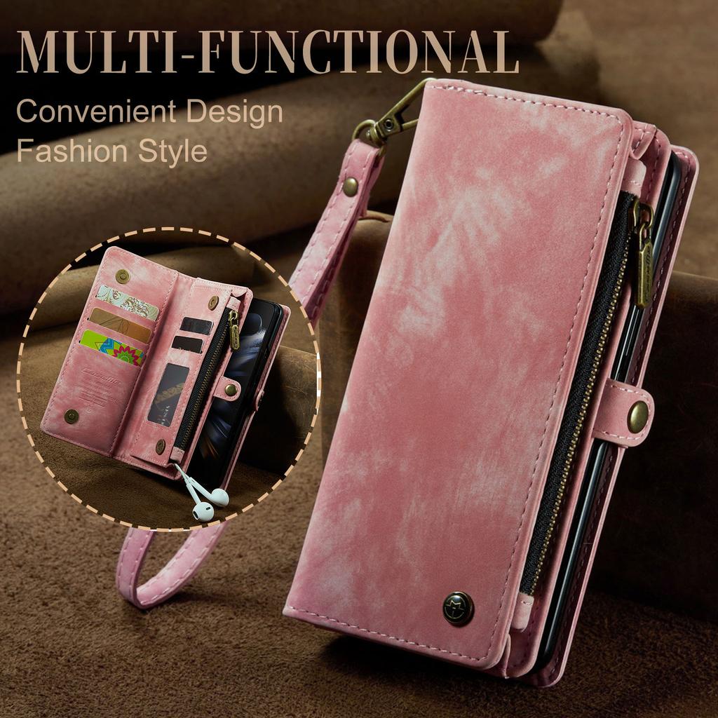 Anti-Shock Leather Cell Phone Case for Samsung Galaxy Z Fold 4 Fold5 Fold4 Fold 5 Zfold4 Zfold5 Full Body Card Slot Cover