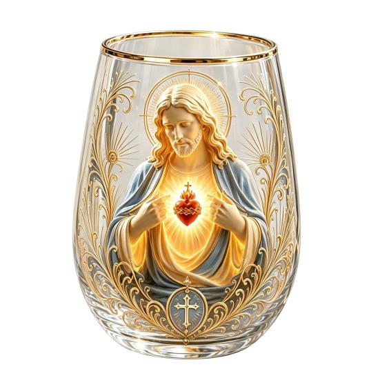 Prayer Mug Home Decor Ring High Borosilicate Glass Red 1 Pc