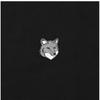 MaiSon KiTSune Серая Голова Лисы Нашивка Поло Мужская S Короткий Рукав Футболка Pm00210kp0001