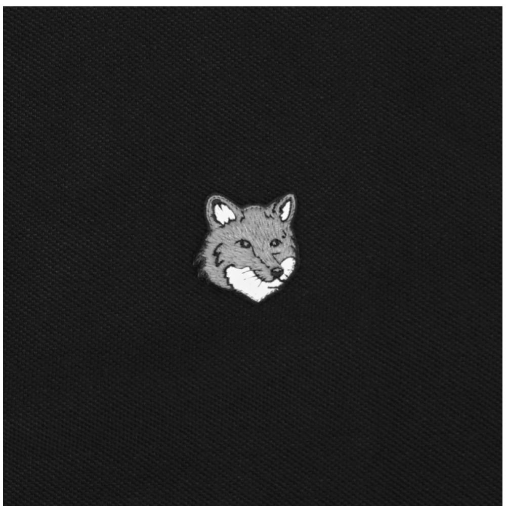 MaiSon KiTSune Серая Голова Лисы Нашивка Поло Мужская S Короткий Рукав Футболка Pm00210kp0001