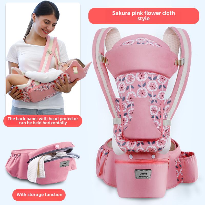 Многофункциональная переноска для младенцев с отделением для хранения вещей, табуреткой на талии, горизонтальная поддержка