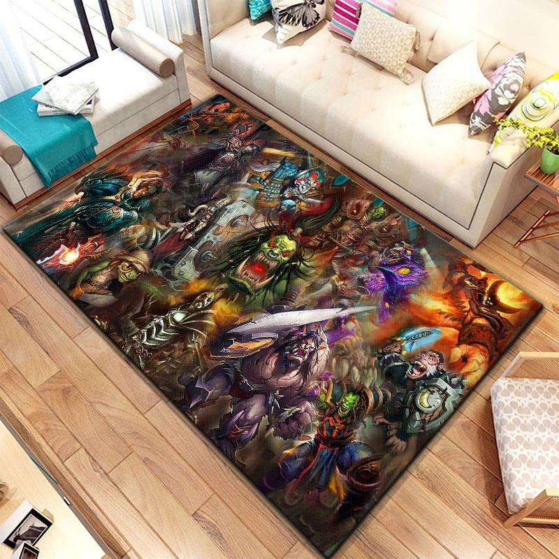 Игровой ковер World of Warcraft для гостиной, коврики для кемпинга, странные вещи, коврик для пикника, противоскользящий коврик для киберспорта, коврик для йоги, подарок для фанатов