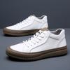 Spring and Summer White Sports Shoes Men's Outdoor Casual Shoes High Quality Soft Leather Soft Sole Fashion Oxford Shoes Sports