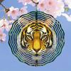 Forest Tiger Pattern Metal Wind Spinner Outdoor Garden Decor 360 Rotating Hook Easy Install No Power Needed Wind Chime for Yard