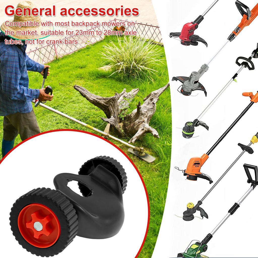 Weed Trimmer Support Wheel Household Manual Lawn Trimmer Adjustable Garden Accessories Weeding Pruning Double Wheel Bracket